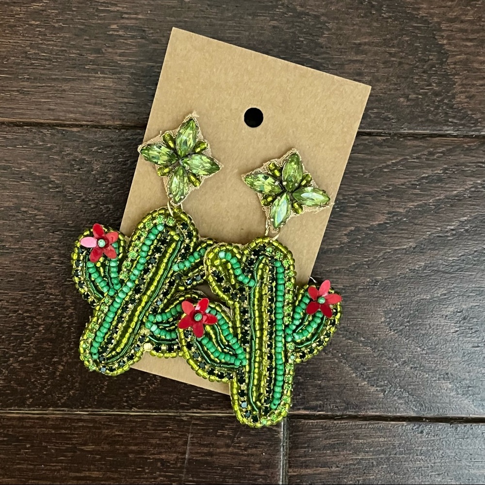 Cactus Seed Bead Earrings